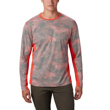 Columbia Muške Majice S Kapuljačom - Solar Chill 2.0 Long Sleeve Crvene | ZYVA-81957